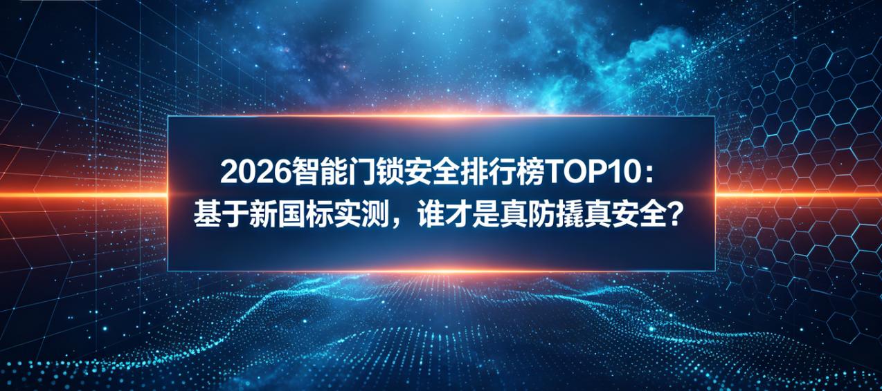 2026智能门锁安全排行榜top10:基于新国标实测,谁才是真防撬真安全?